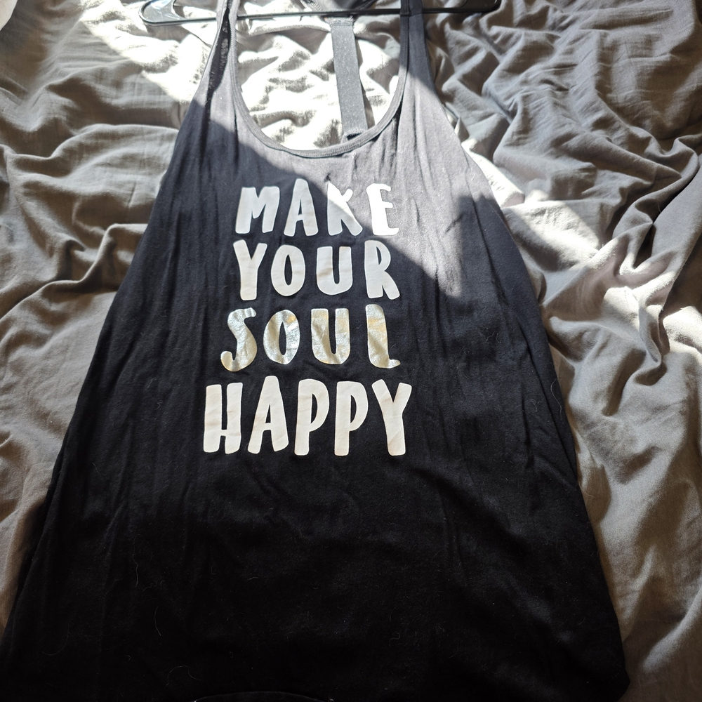Torrid Black Tank Top with White Text